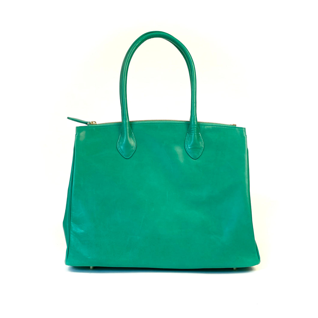 nagon office tote bag - kelly green