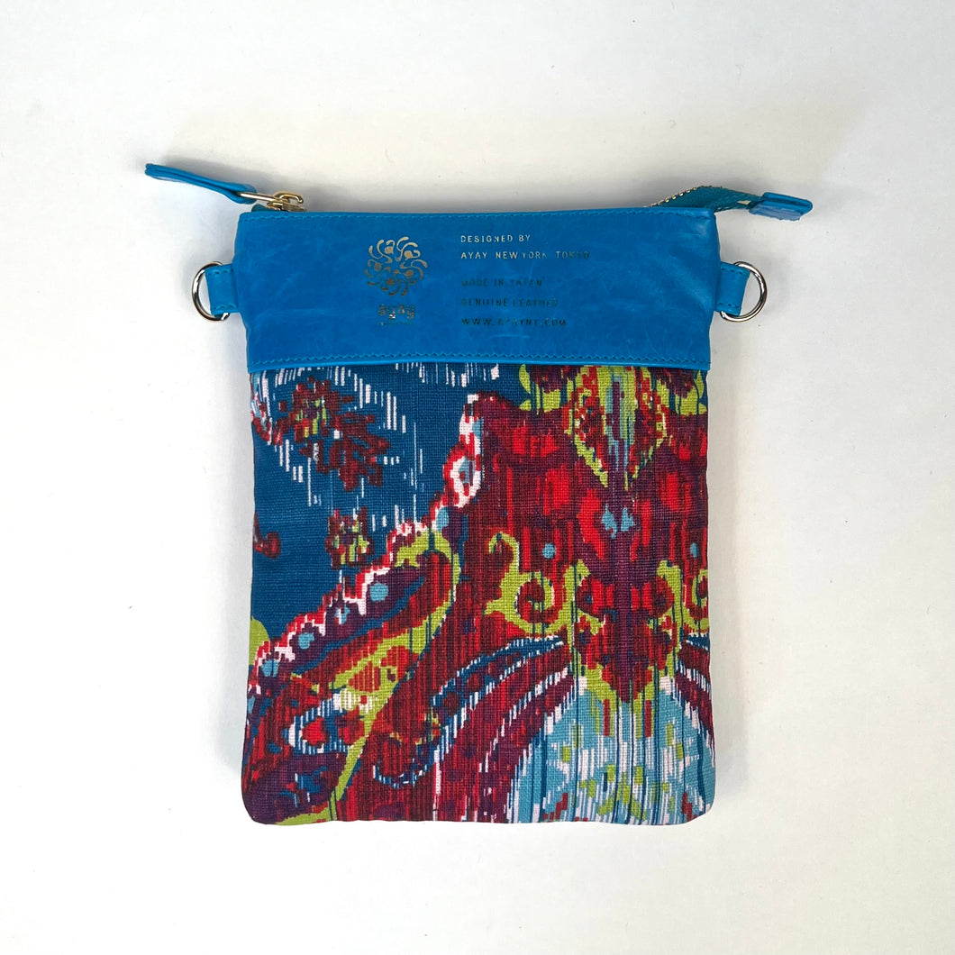 zip pouch mini - florist turquoise