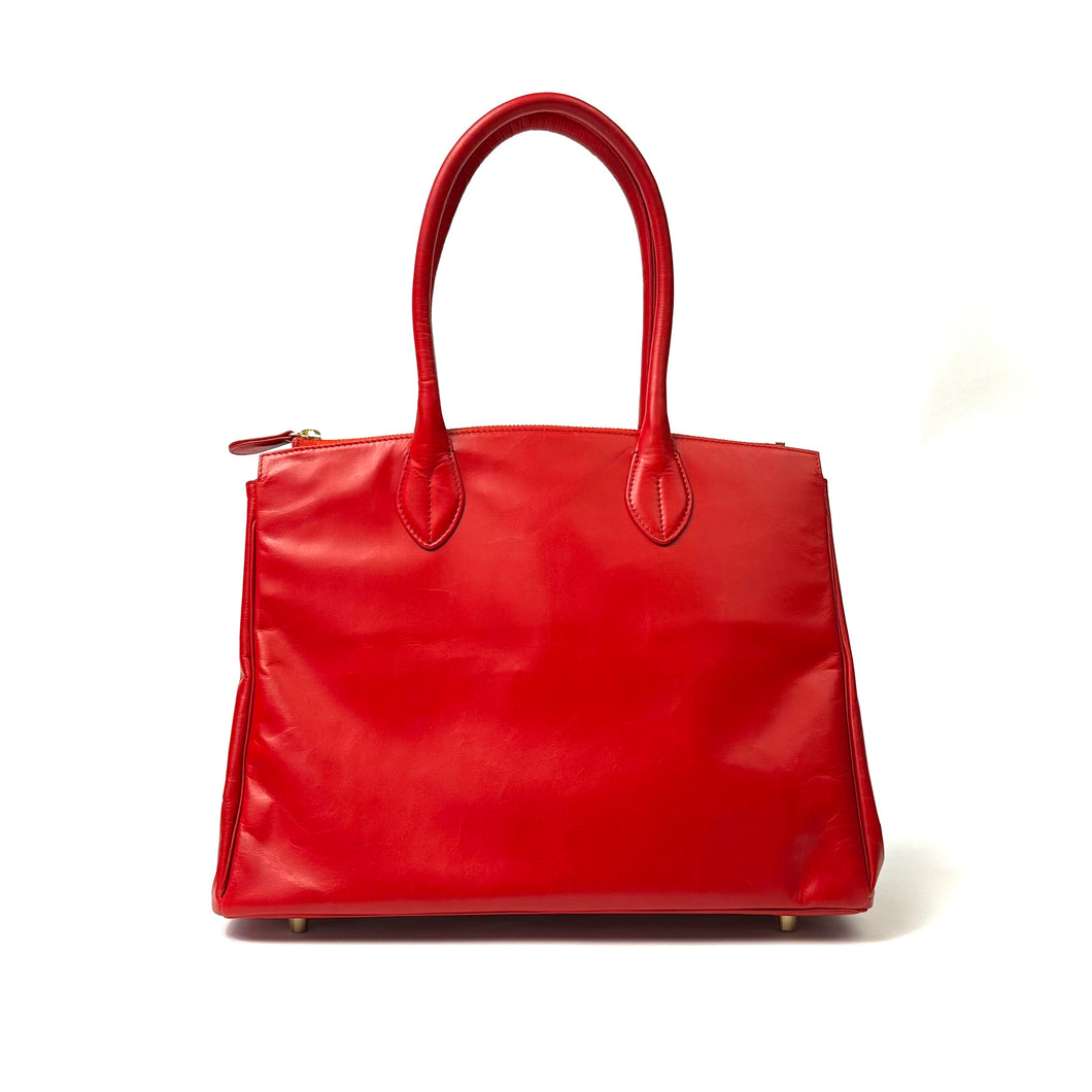 nagon office tote bag - cherry red